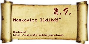 Moskovitz Ildikó névjegykártya